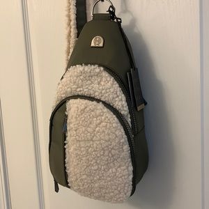 Green House of Harlow 1960 Nylon and Sherpa Sling Bag